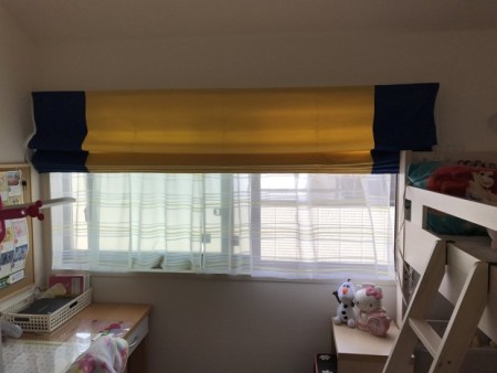 子供部屋チェンジに伴うカーテン吊り替え