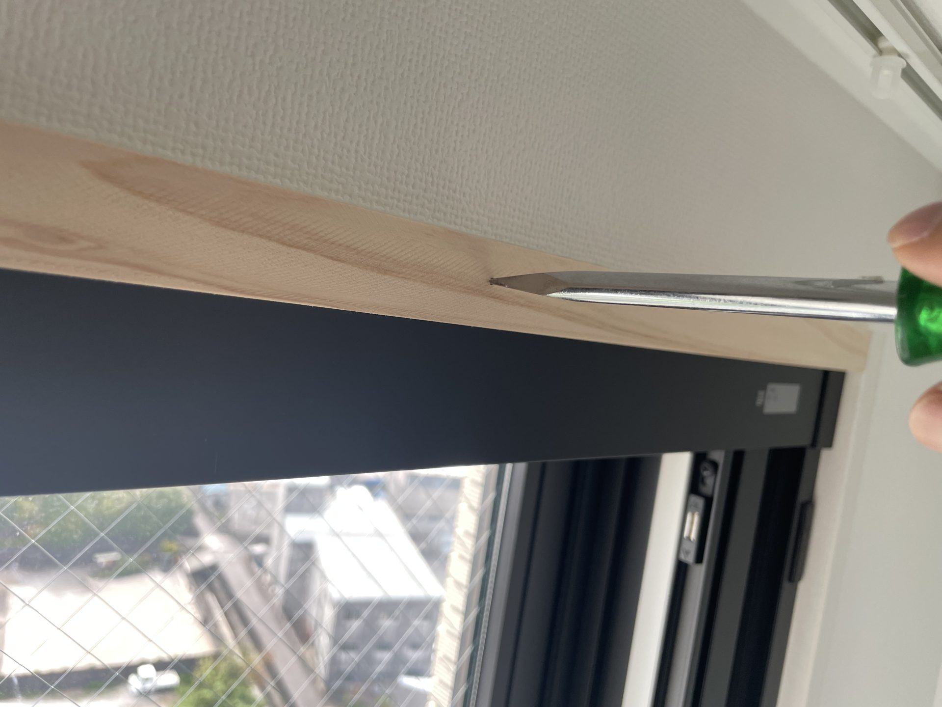 ウッドシャッター 下穴加工