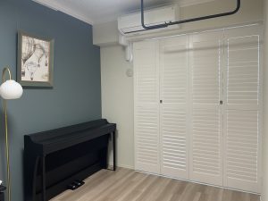 ウッドシャッターマンション個室事例