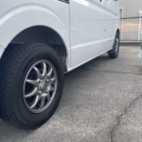 スタッドレスタイヤへ交換した時の様子