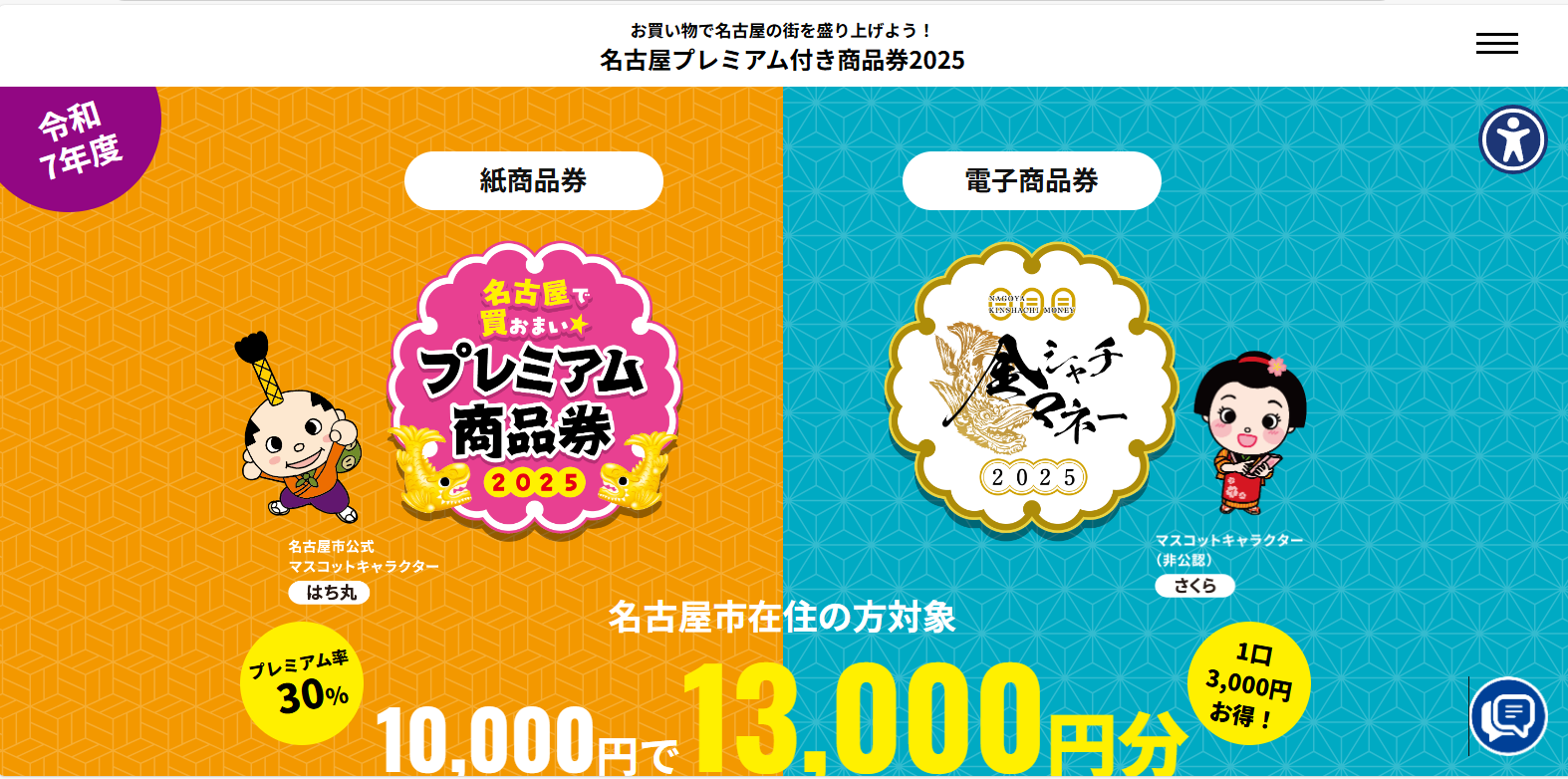 名古屋プレミアム付き商品券の参加店舗